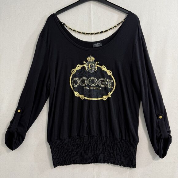 Coogi Women's Black Blouse Size Small - Picture 1 of 8